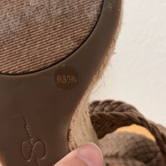 Jessica Simpson Platform Espadrille Sandal Crossover Strap Size 9.5 - Picture 10 of 13